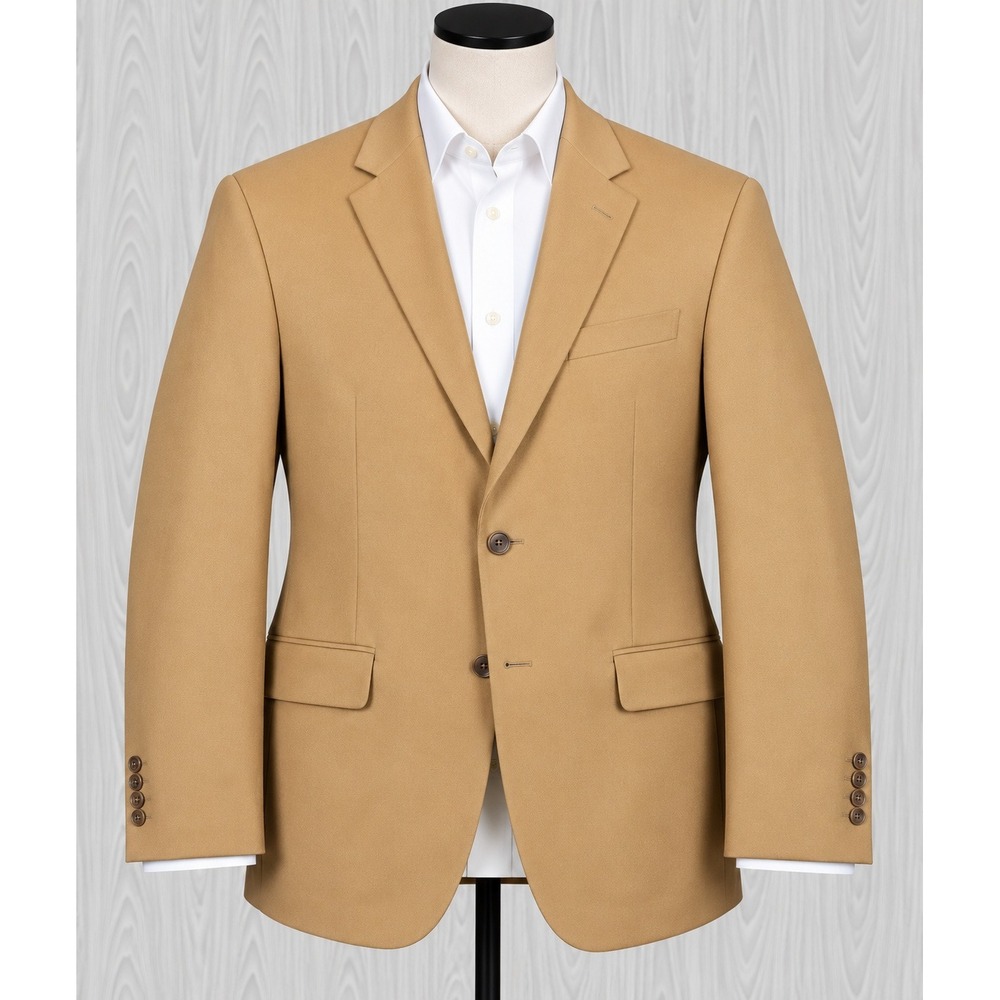Lauren Ralph Lauren 100% Cashmere Blazer Mens 40R Camel Tan Sport Coat Jacket